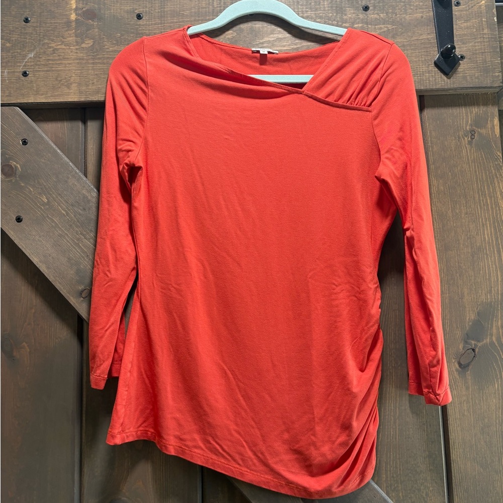Kettlewell asymmetrical, ruched side, top size medium papaya
